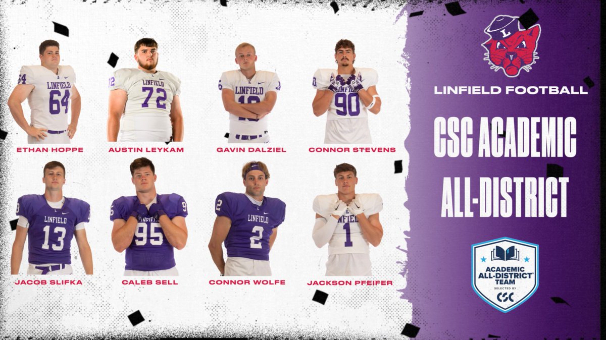 Eight Wildcats named to the CSC Academic All-District Team. 😼🏈

Full Story: bit.ly/426qzKA

#RollCats | #d3fb