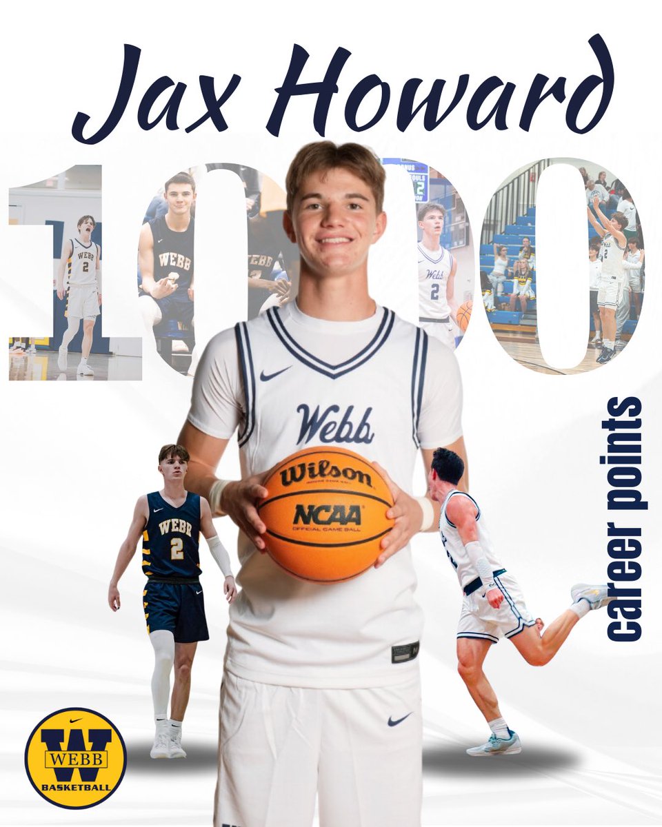 Congratulations to Jax Howard! In tonight’s win vs. TN Heat, Jax eclipsed the 1,000 career points scoring mark! Congratulations Jax!! 🏀 #1K🔥