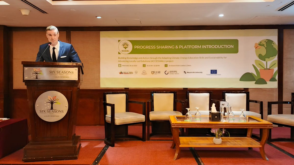 BerndSpanier's tweet image. Always a pleasure to speak about our Erasmus+ programme! All the more when it supports specialised cooperation between 🇧🇩 and 🇪🇺 universities on climate change.

(It needs to be mentioned that my colleague Jui Chakma is doing a great job on this 💯)