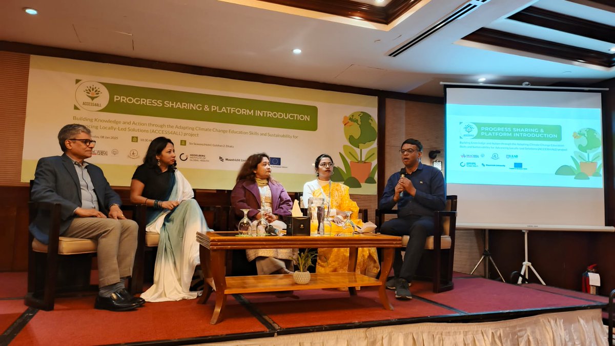 BerndSpanier's tweet image. Always a pleasure to speak about our Erasmus+ programme! All the more when it supports specialised cooperation between 🇧🇩 and 🇪🇺 universities on climate change.

(It needs to be mentioned that my colleague Jui Chakma is doing a great job on this 💯)