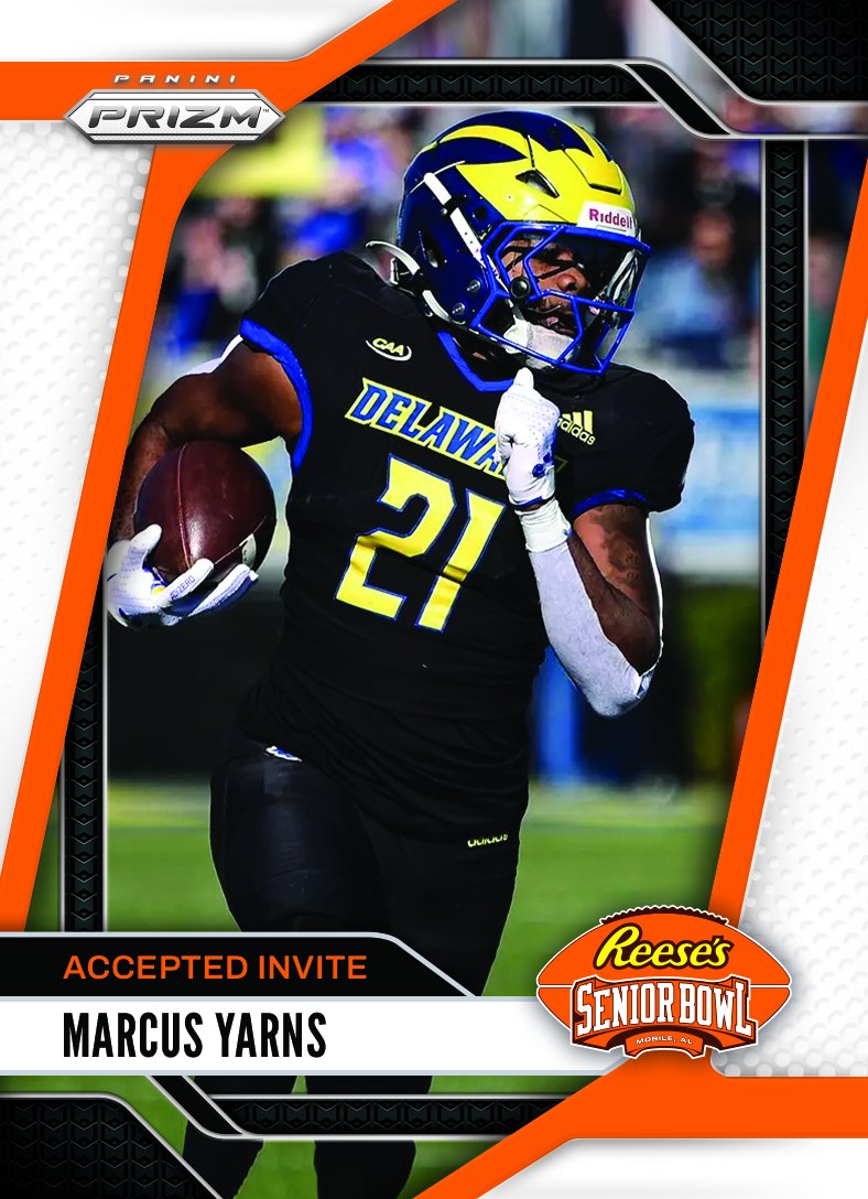 Reese's Senior Bowl (@seniorbowl) on Twitter photo Officially Accepted! RB Marcus Yarns <a href="/MarcusYarns/">marcus yarns</a> from <a href="/Delaware_FB/">Delaware Football</a> is headed to the 2025 Reese's Senior Bowl #GoHens 😎 #BestOfTheBest #TheDraftStartsInMOBILE™️ Officially Accepted! RB Marcus Yarns <a href="/MarcusYarns/">marcus yarns</a> from <a href="/Delaware_FB/">Delaware Football</a> is headed to the 2025 Reese's Senior Bowl #GoHens 😎 #BestOfTheBest #TheDraftStartsInMOBILE™️