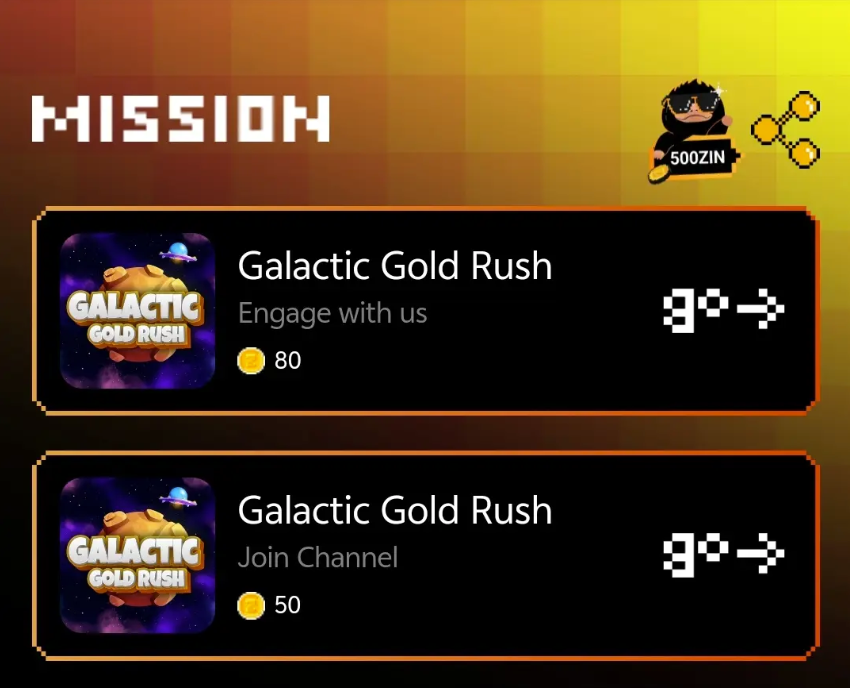 zingo (@zingoofficial) on Twitter photo 🚀 Want to Earn More ZIN Points? 💎
Check out the new tasks for Galactic Gold Rush on Zingo’s Mission Page! 🌌<a href="/AstroArmadillos/">Astro Armadillos ($ASTROS)</a> Complete the missions now and boost your ZIN balance. Don’t miss out!💰
Start Earning👉t.me/zingo_official…
#Zingo 🚀 Want to Earn More ZIN Points? 💎
Check out the new tasks for Galactic Gold Rush on Zingo’s Mission Page! 🌌<a href="/AstroArmadillos/">Astro Armadillos ($ASTROS)</a> Complete the missions now and boost your ZIN balance. Don’t miss out!💰
Start Earning👉t.me/zingo_official…
#Zingo