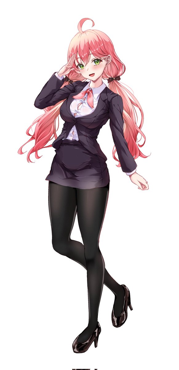 さくらみこ 「OLみこち(タイツver)#miko_Art 」|ohiya（おひや）＠Illust& Designのイラスト