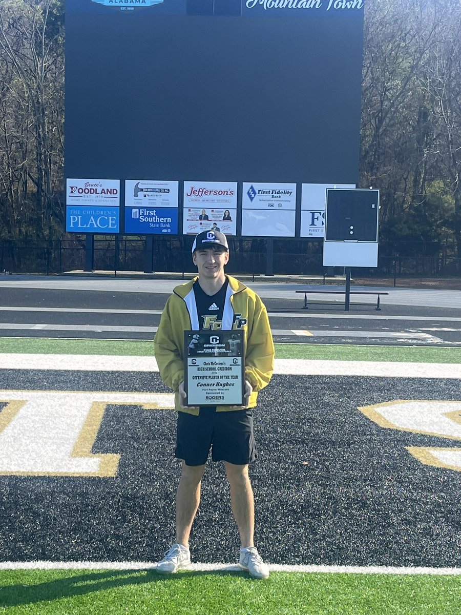 Conner Hughes (@connerhughes_12) on Twitter photo Thank you to <a href="/CM_gridiron/">CM Gridiron</a> for the recognition and thank you to everyone who voted me Offensive Player of the Year. Thank you to <a href="/CM_gridiron/">CM Gridiron</a> for the recognition and thank you to everyone who voted me Offensive Player of the Year.
