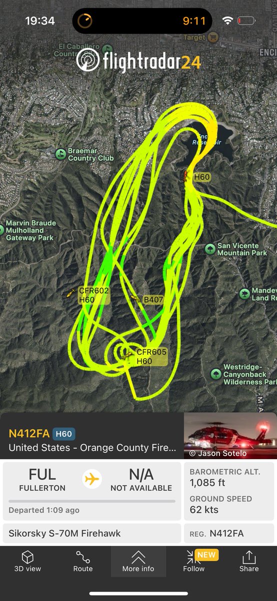 Firehawks doing crazy number of rotations between Encino reservoir and Topanga state park.