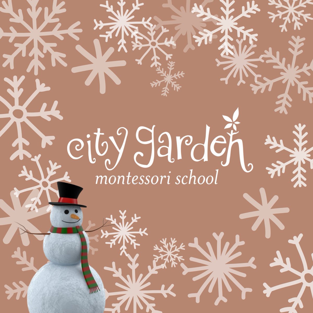 City Garden families:
School is closed again tomorrow (Friday) due to the additional wintry weather we are supposed to get tonight.