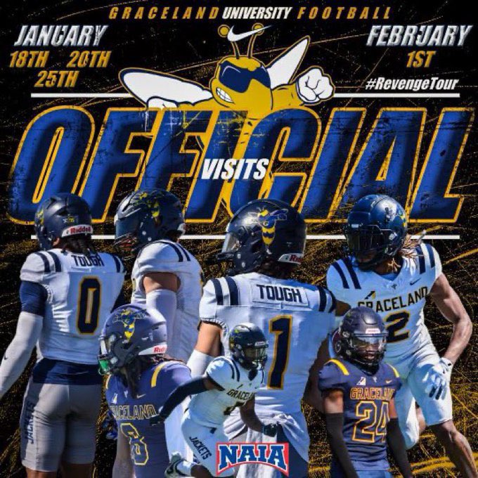 I appreciate the offical visit invite💙<a href="/CoachStaback/">Coach Phil Staback</a> <a href="/GracelandFB/">Graceland Football</a>