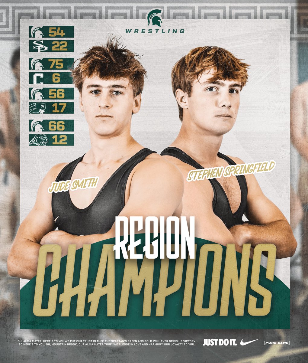 Mountain Brook Wrestling (@mbhswrestling) on Twitter photo Spartan wrestlers finish 5-0 today to claim the Region title! Next up, State duals next Friday #comeandgetit #wearethehunters <a href="/mtnbrookschools/">Mountain Brook Schools</a> <a href="/mbs_athletics/">Mountain Brook Athletics</a> Spartan wrestlers finish 5-0 today to claim the Region title! Next up, State duals next Friday #comeandgetit #wearethehunters <a href="/mtnbrookschools/">Mountain Brook Schools</a> <a href="/mbs_athletics/">Mountain Brook Athletics</a>