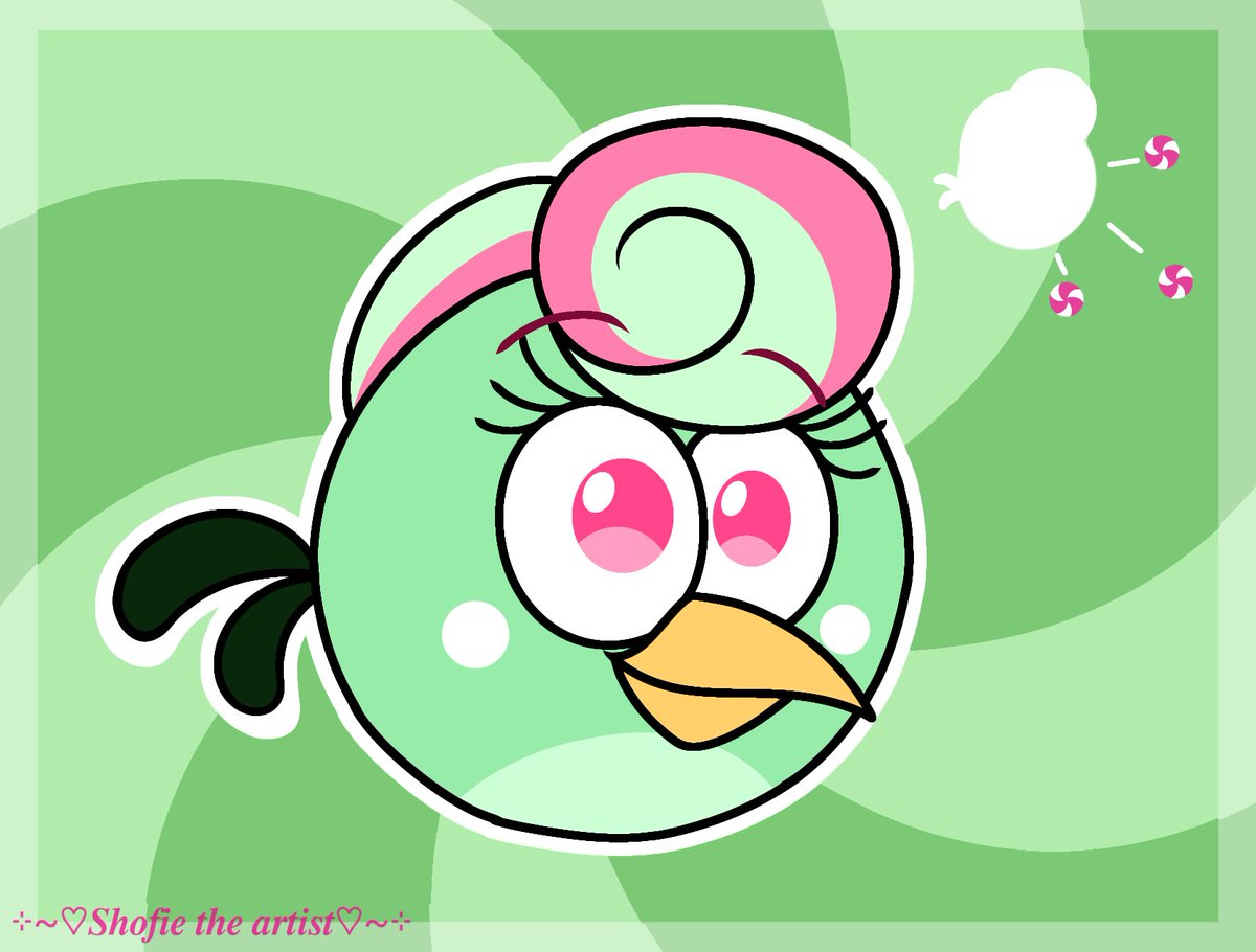 ShofieS34030's tweet photo. Behold it's Minty! 🍭
#angrybirds2 #angrybirdsgame #angrybirdsOCs #angrybirds #myoc #ibispaint https://t.co/td9Rqt3z6j