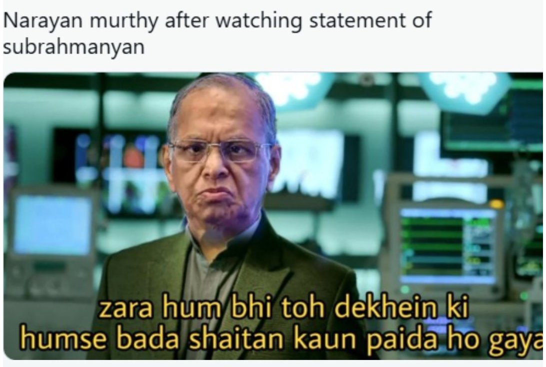 IndiaCrooks's tweet photo. #NarayanaMurthy is STUNNED after @larsentoubro MD #SNSubramanyan's #90hrWorkWeek. SNS clearly outpaced him as NM suggested #70hrWorkWeek.
Why #CorporatIndia oldies asking more hours? What's cooking?😎
Hello @LabourMinistry @byadavbjp Are you awake?
https://t.co/hQCnImqLvA https://t.co/vkedhjtPdE