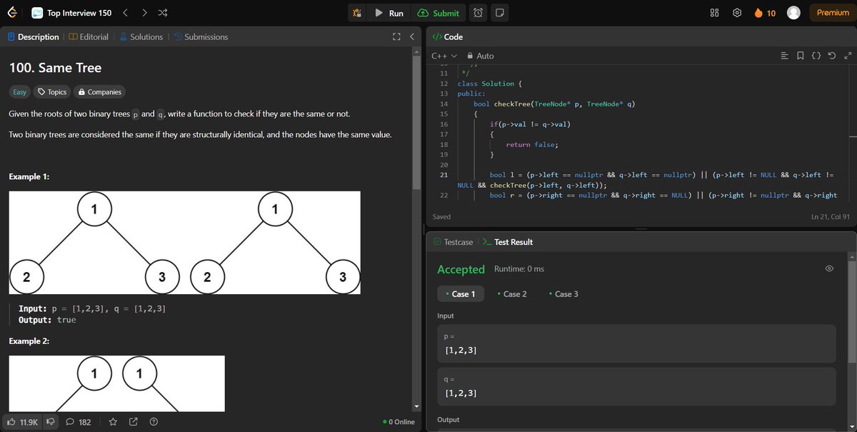 arav_mahind's tweet image. #Day30 of #30daysProductivityChallenge 

-- 📍Solved array related questions 
-- 💻Leetcode 
      - 916. Word Subsets
      - 135. Same Tree

&amp;gt;&amp;gt;&amp;gt; Today I have completed my #30daysProductivityChallenge 🚀 enjoyed a lot, keeping this continue... 🎯🎉

&amp;gt;&amp;gt;&amp;gt; Some words from your side