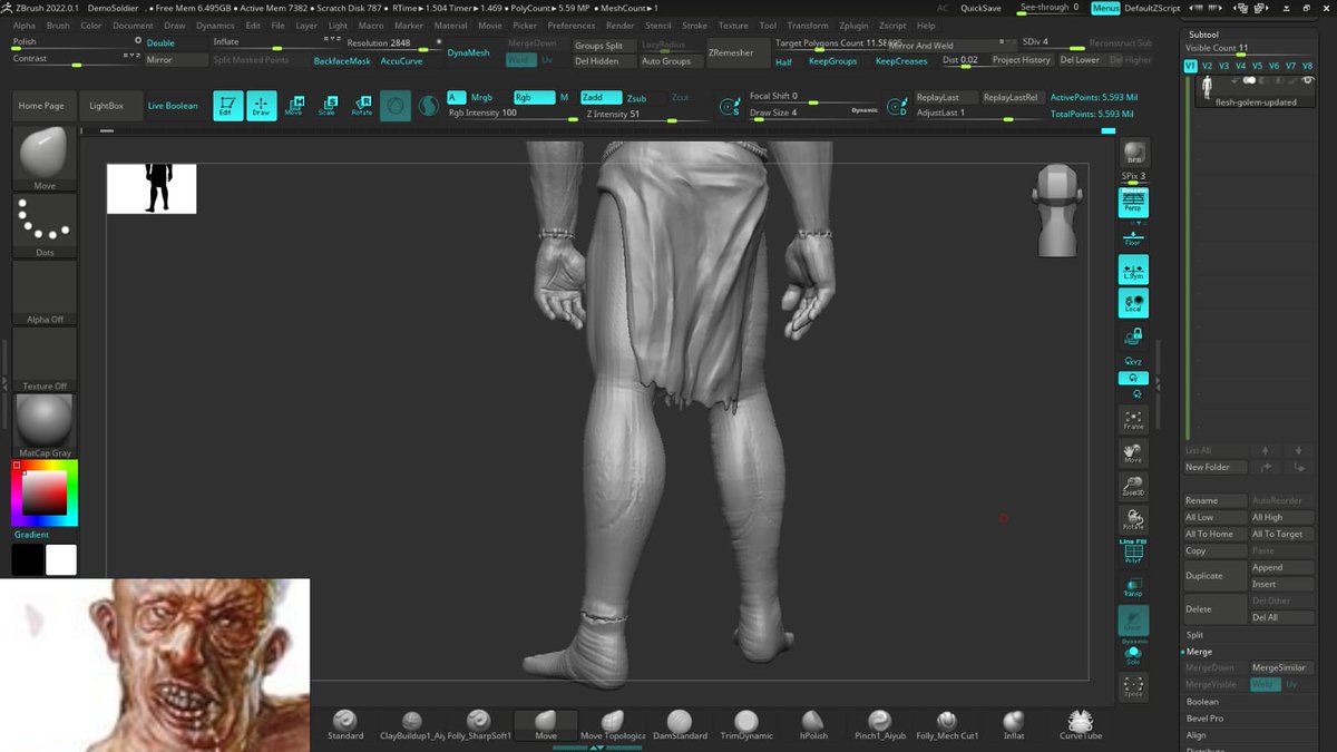 FLESH GOLEM(WIP)
Hit me up in the DMs to get your custom 3d models sculpted 😁🤗