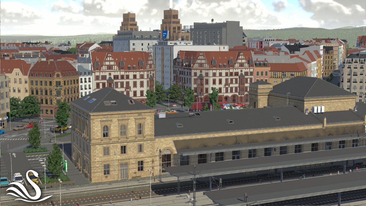 Main Station, Schwanach, somewhere in Germany apparently
#CitiesSkylines2 #Schwanach