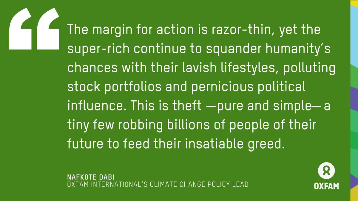 RESS RELEASE: The richest 1% have burned through their entire annual carbon limit in just 10 days.  

This alarming milestone, dubbed #PollutocratDay by <a href="/Oxfam/">Oxfam International</a>, underscores how climate breakdown is disproportionately driven by the super-rich.

Read 👉 oxfam.org/en/press-relea…
