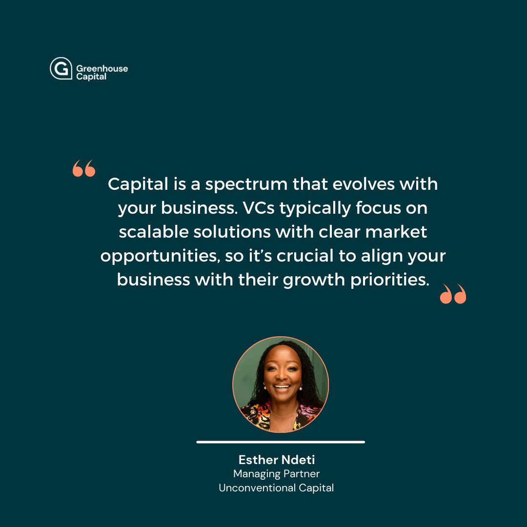 🌟 Capital is a spectrum that evolves with your business. 🌟

VCs back scalable solutions with clear market opportunities. Aligning with their growth priorities could be your game-changer in 2025. 🚀

#StartupGrowth #ScalableSolutions #GreenhouseCapital