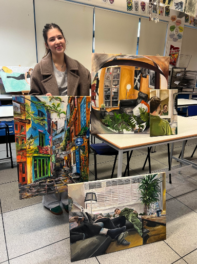 dphs's tweet photo. It is lovely to see our previous students come back and collect their fantastic artwork! Good luck Sara at University of Sheffield studying architecture!
#BEanArchitect
#BEyourownfuture https://t.co/lVpZF2Ks8u