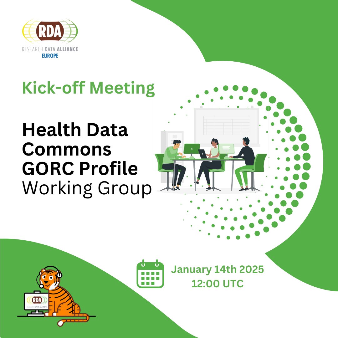 🚨 Introducing the Health Data Commons GORC Profile Working Group.

Their mission? To develop a Health Data Commons Global Open Research Commons (GORC) profile.

Join the group to attend their kick-off meeting:
🗓️ Jan 14, 2025
⏰ 12:00 UTC

Join: ow.ly/92mr50UBCLe