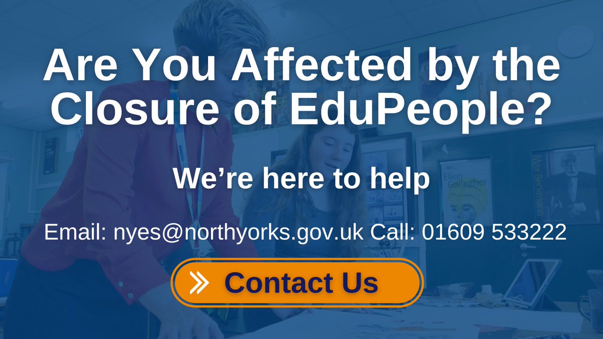 Are you affected by the closure of EduPeople from Strictly Education?  Our NYES Employment Support team can step in quickly to support schools who are facing payroll supplier withdrawal. We're keen to speak to any schools affected, find out more here: nyes.info/Services/1598