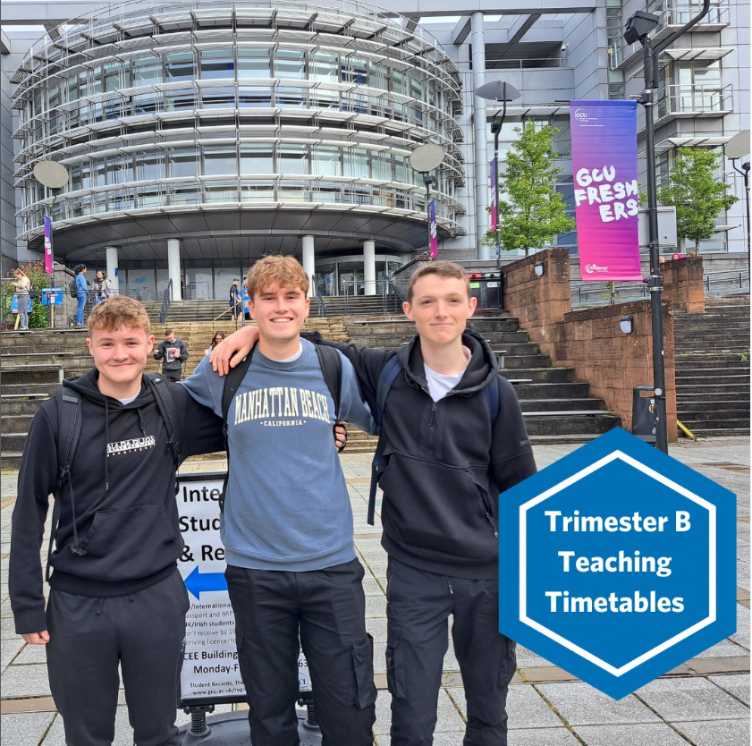 📣 Trimester B Teaching Timetables 📣

Teaching resumes on Monday 27 January and current students who registered in September 2024 should now be able to access their individual timetable for Trimester B.

Access teaching timetables ➡️ gcu.ac.uk/currentstudent…

Current students who