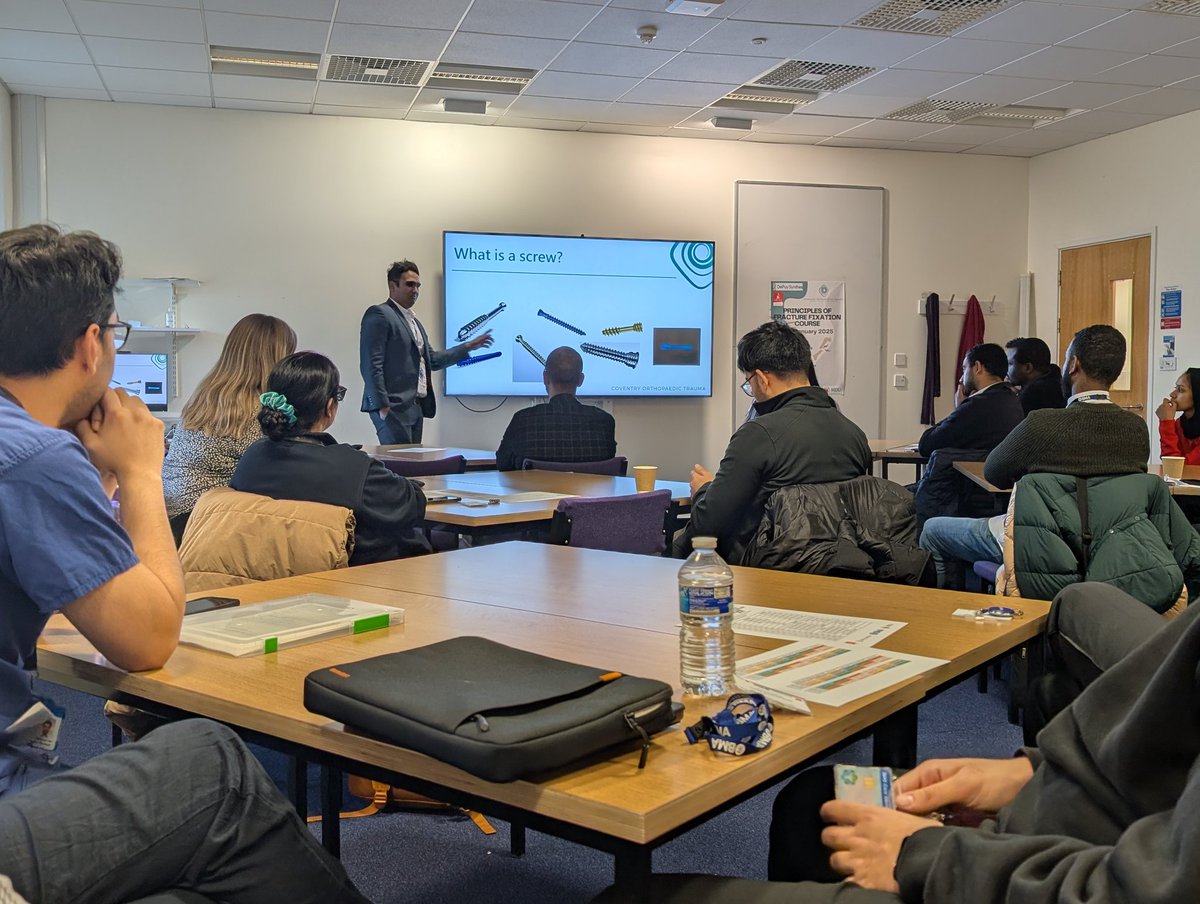 CoventryOrtho (@covorthotrauma) on Twitter photo <a href="/raj_sahemey/">Raj Sahemey</a> explaining everything about the screws in orthopaedics at the <a href="/nhsuhcw/">UHCW NHS Trust</a> Principles of Fracture fixation course 2025
#orthotwitter <a href="/raj_sahemey/">Raj Sahemey</a> explaining everything about the screws in orthopaedics at the <a href="/nhsuhcw/">UHCW NHS Trust</a> Principles of Fracture fixation course 2025
#orthotwitter
