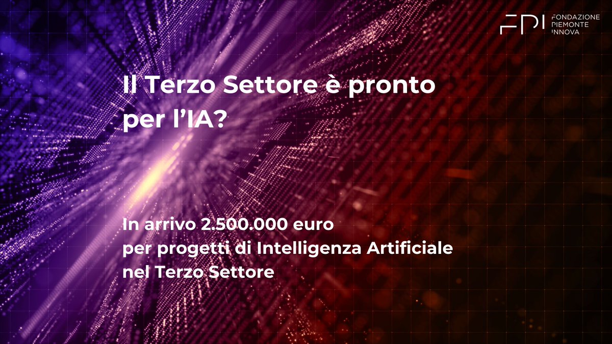 Il Terzo Settore è pronto per l’#IA?
Disponibili 2,5 milioni di euro per progetti innovativi che promuovano un uso etico dell’#IntelligenzaArtificiale in salute, educazione, uguaglianza di genere e crescita economica. Candidature dal 29/01 al 4/03/2025.
➡️bit.ly/4g0ouU0