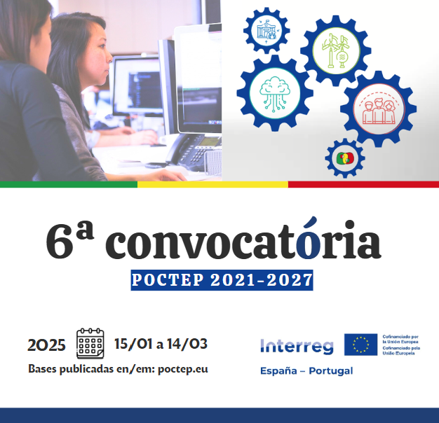 ¡Ya publicadas! | As bases da 6ª convocatória de projetos #POCTEP2127 estão disponíveis no site do #POCTEP
🇪🇸 poctep.eu/portada/public… 
🇵🇹 poctep.eu/pt/portada-pt/…