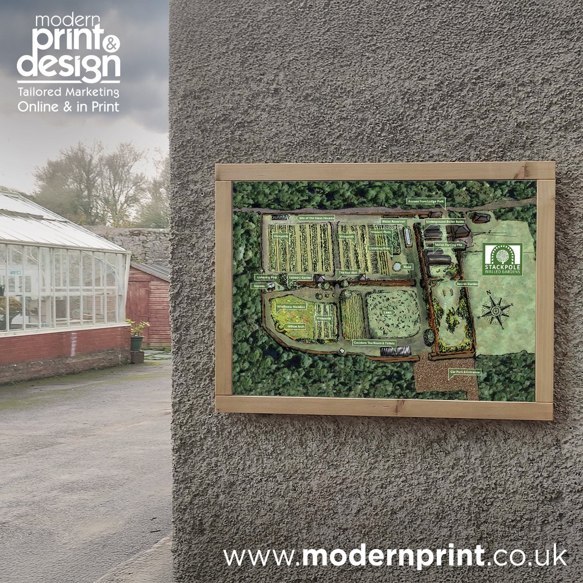 ModernPrintNews's tweet image. Unveiling our latest creation - a bold map sign for #Stackpole Walled Garden! Adding a easy to follow garden plan  one of #Pembroke&apos;s finest working gardens. zurl.co/4oqq Please call 01646 682676 today for sign printers in Pembrokeshire✨🏫🔶&quot;