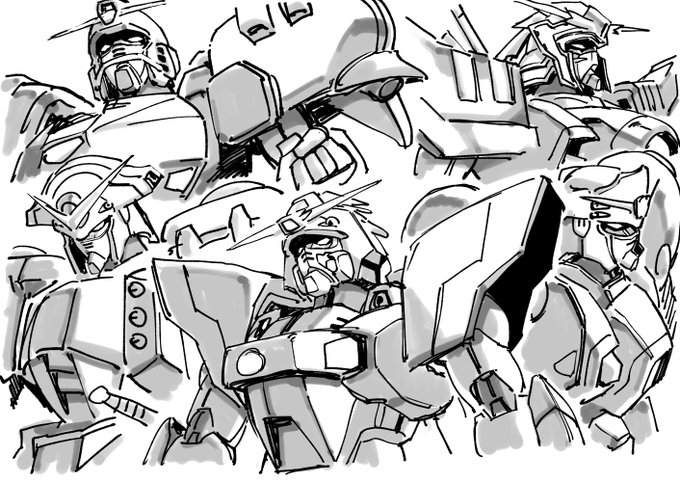 シャッフルの面々をうろ覚え&一発書きでラクガキ

意外と描けるもんだな! 