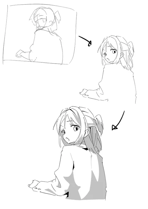 体の内側実線描いて無いけどシルエットが整ってればパッと見て違和感無いよね 