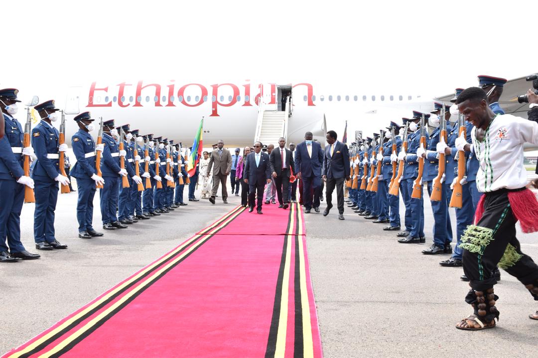 PHOTOS: President of the Federal Democratic Republic of Ethiopia, H.E Taye Atske-Selassie, has arrived in Uganda for the ongoing #CAADPKampala2025.

President Taye jetted into the country aboard Africa's first Airbus A350-1000 owned by Ethiopian Airlines.

He was received by