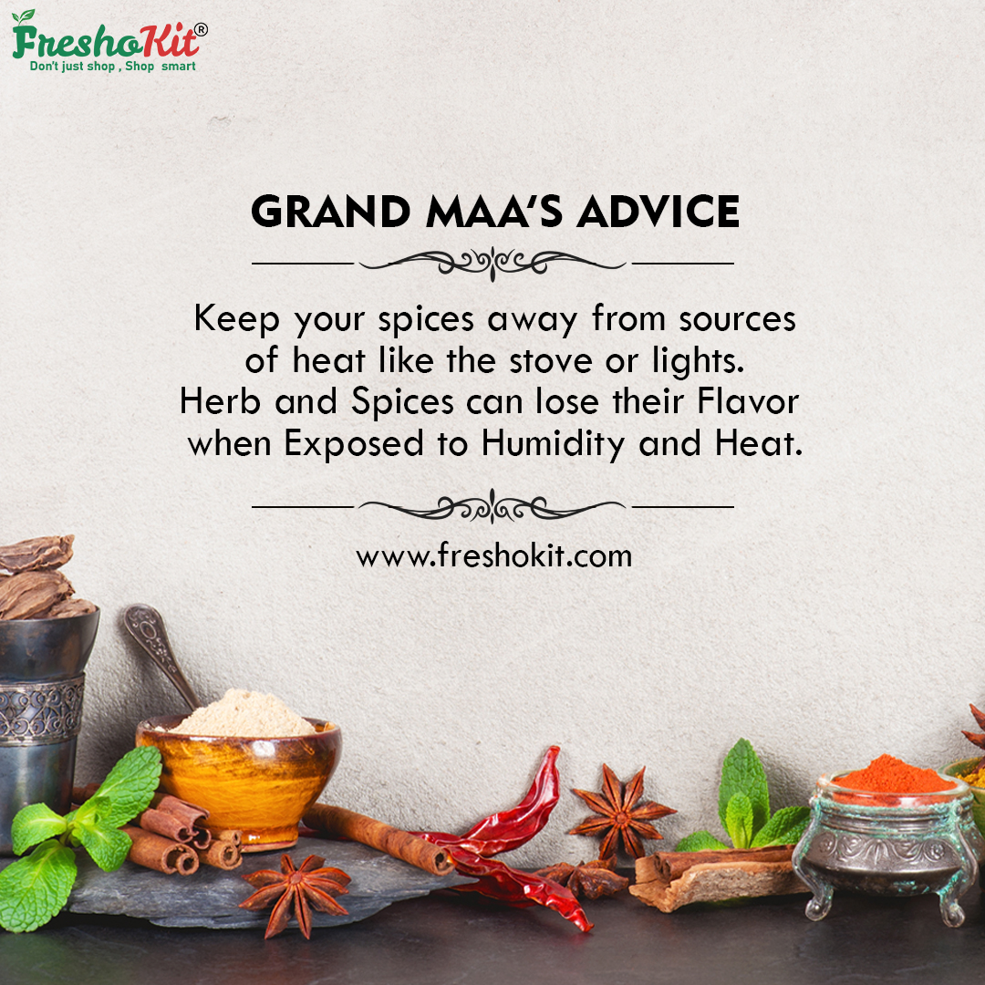 freshokit's tweet image. "Keep your spices fresh and full of flavor with Freshokit! 🌿✨ Store them away from heat and humidity to savor every pinch. 🧂🍳 #FreshokitTips #FlavorfulLiving #SpiceSmart