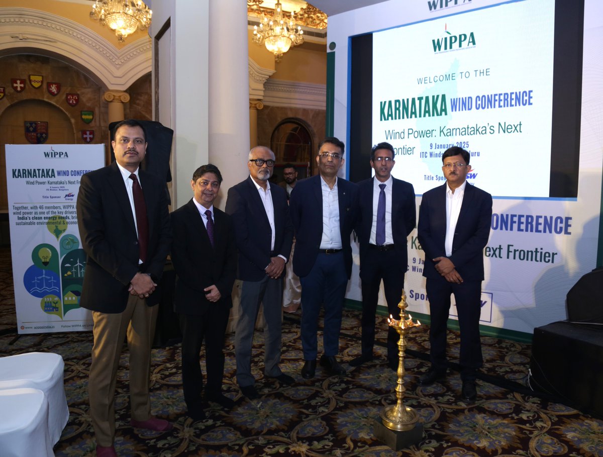 _WIPPA's tweet photo. The auspicious lamp-lighting of the Karnataka Wind Conference.
Stay tuned for steady updates on the conference, we will spotlight every address, discussion, and insights.

#KarnatakaWindConference #WindEnergy https://t.co/Y3evpCZluz
