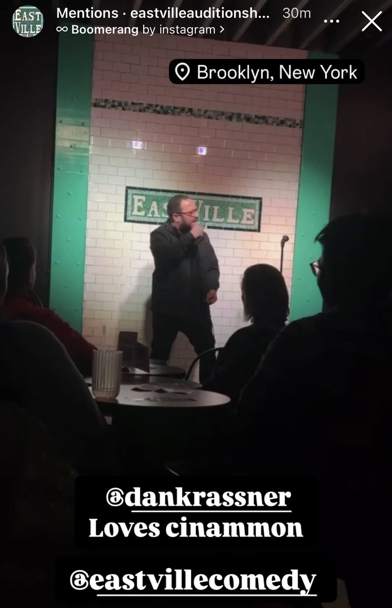 dankrassner's tweet image. Thank you @eastvillecomedy for the chance to perform—I really do LOVE cinnamon! 🍂✨ Huge thanks to my wife & co-writer @NicoleKrassner ❤️! 🎤🔥 #comedy #Brooklyn #standup