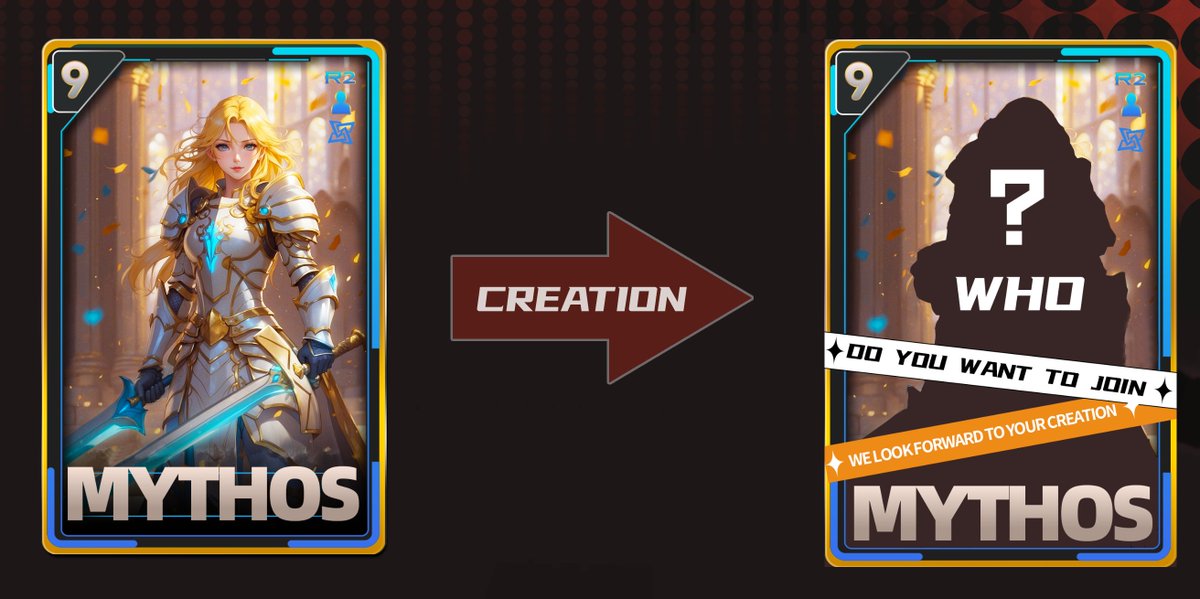 Hello, Mythos Community:

We’re excited to unveil our NFT Card Image Replacement feature! ✨

1、Any NFT you’ve purchased can soon be officially updated with any favorite image you choose, all stored on-chain 🔗.
2、You can even submit custom card skills and have your NFT