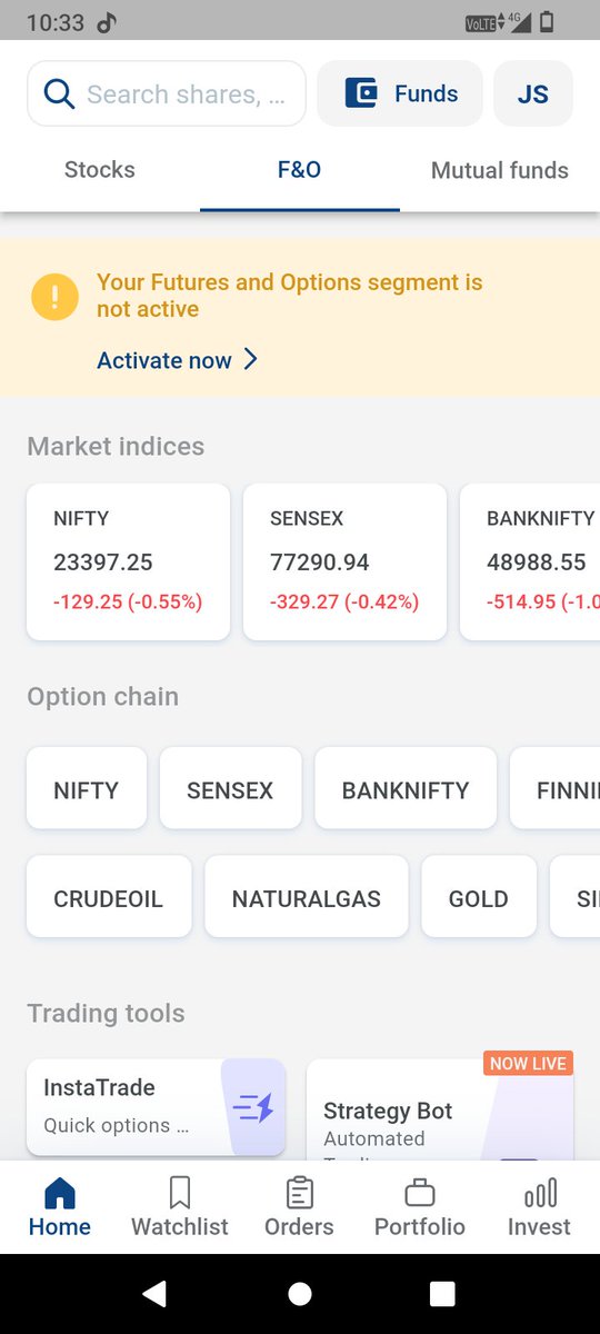 I'm trying to activate fno from the last 4 day but it's not responding plz don something for this issue
<a href="/kotaksecurities/">Kotak Securities Ltd</a> <a href="/udaykotak/">Uday Kotak</a> <a href="/kotaksecurities/">Kotak Securities Ltd</a>