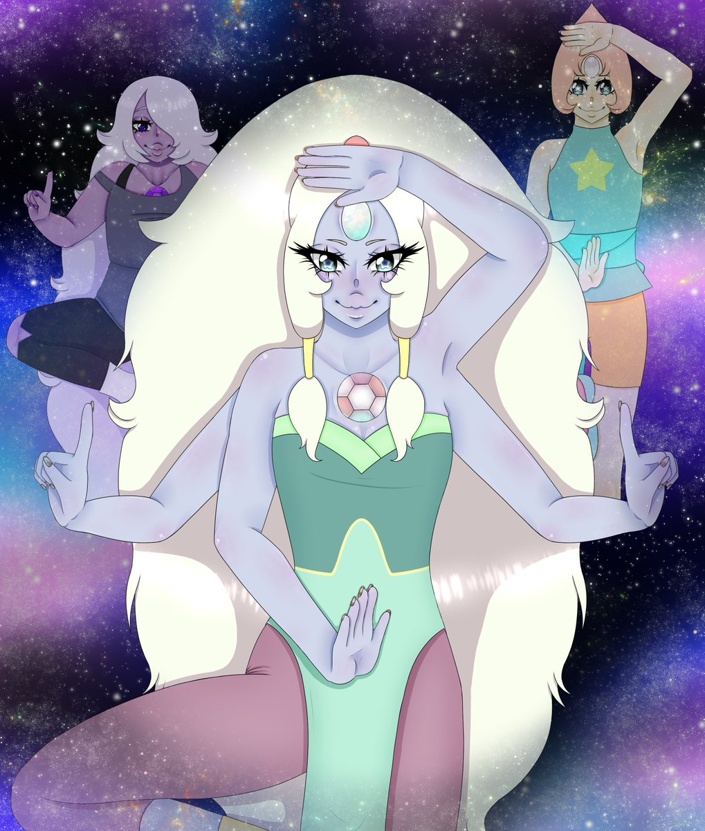 I did a Redraw of a old art that I made of Opal from Steven Universe
