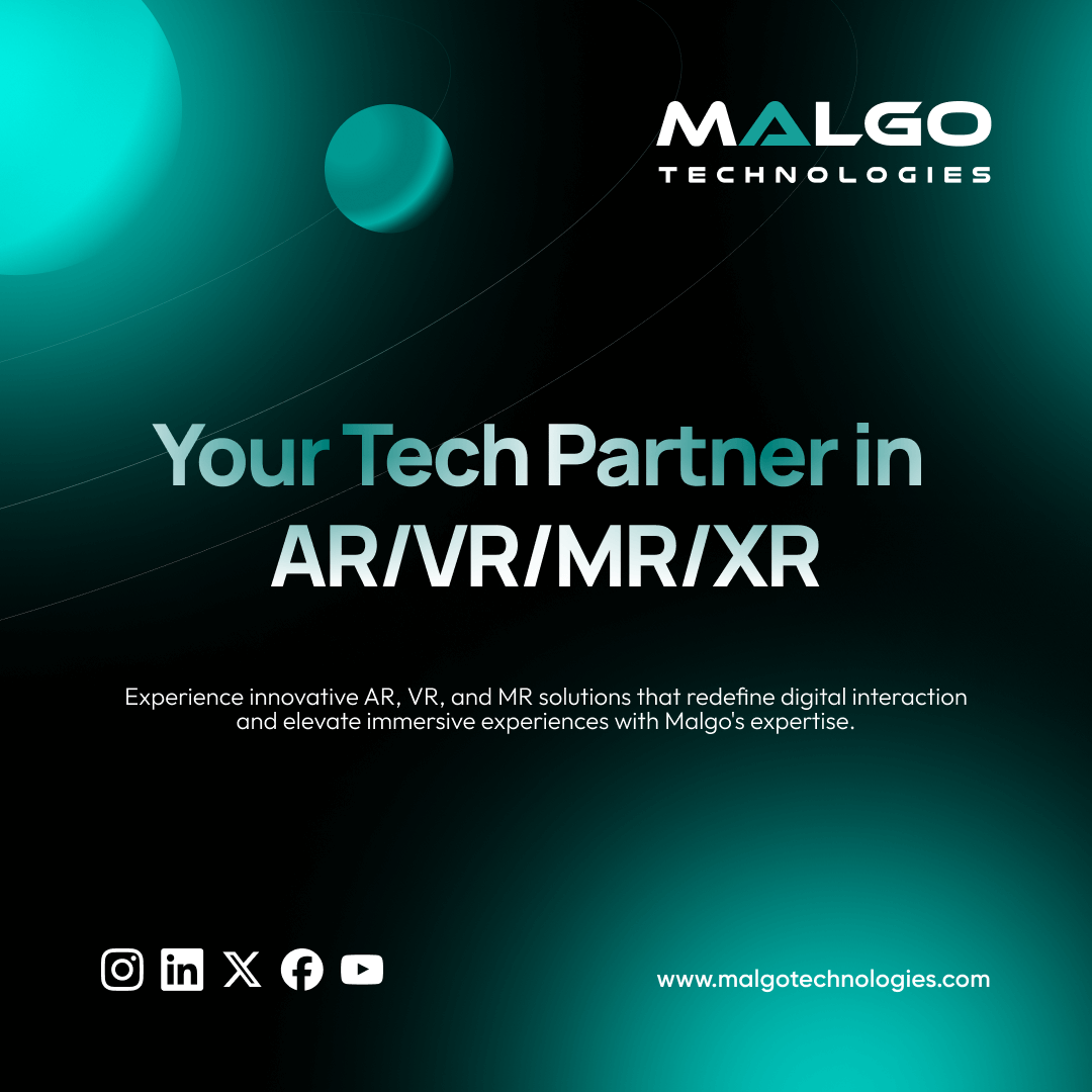 malgotech's tweet photo. Experience innovative AR, VR, and MR solutions that redefine digital interaction and elevate immersive experiences with #Malgo's expertise.

 Learn more: https://t.co/QWpmfCAvFV

#ARDevelopment #VRSolutions #MixedReality #ImmersiveTech #XR https://t.co/DhiZnFFy2n