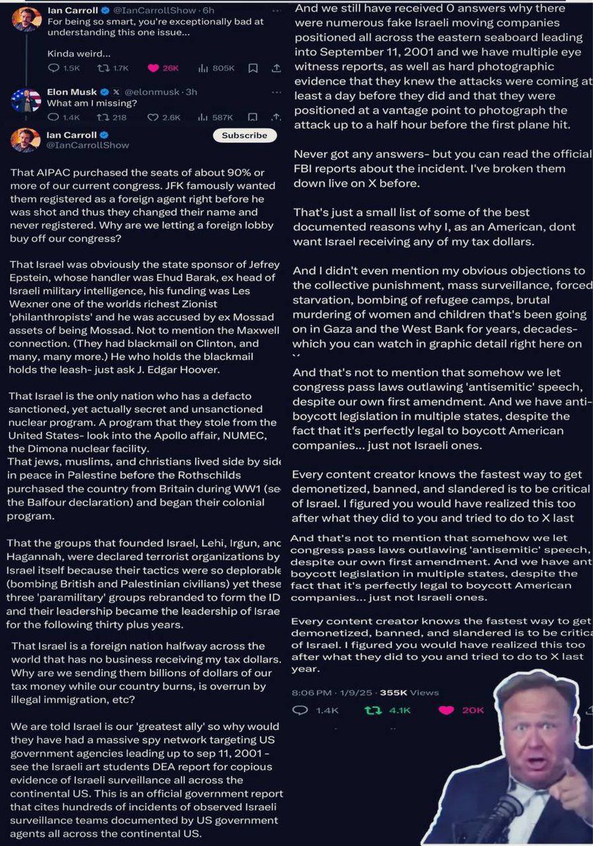 This right here…. is a checkmate 🫱🏽‍🫲🏼
Elon can’t respond and expose his Israeli propaganda bias &amp; Elon can’t not respond, because that’s very publicly taking the L.

What a fantastic time to be alive 🤩