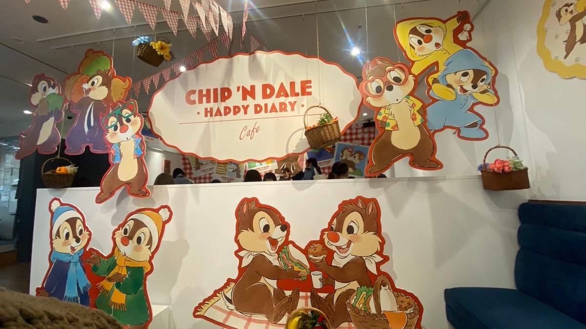 チップとデールカフェに行って来ました🐿️❤️可愛すぎた🙄💓💓💓

#ohmycafe #チップとデール