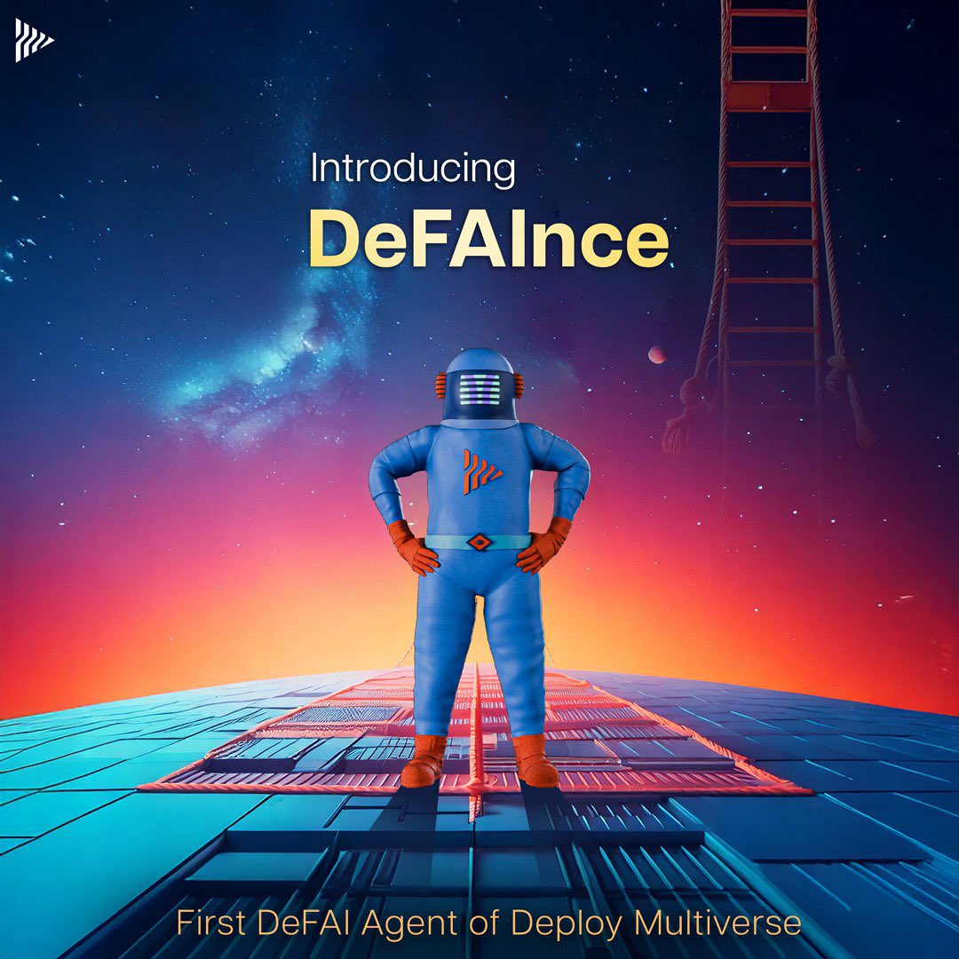 Meet DeFAInce, your interstellar companion in the Deploy DeFi Multiverse. 

Powered by DeFAI (Decentralised Financial Artificial Intelligence), DeFAInce makes DeFi accessible and intuitive with its ability to perform a range of on-chain tasks. 

DeFAInce combines intelligence,