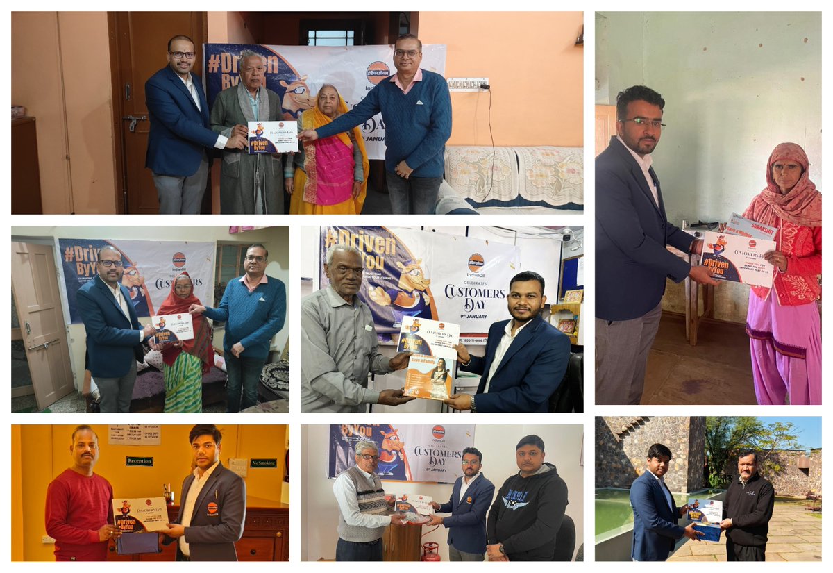 At the core of everything we do —our esteemed customers!
From households to industries, your loyalty fills our heart with gratitude &amp; reinforce our commitment to serve you with excellence.
<a href="/IndianOilcl/">Indian Oil Corp Ltd</a> Jaipur IDO extends heartfelt thanks to valued customers.
#IndianOilCustomerDay
