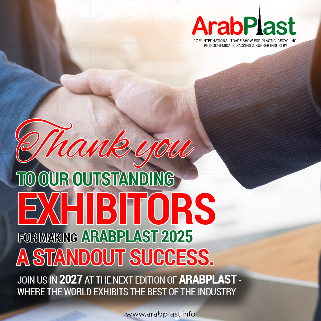 ArabPlast 2025 was a phenomenal success, and it's all thanks to our exceptional exhibitors!
Your dedication, innovation, and collaboration have made this event unforgettable.

We're excited to see you again at ArabPlast 2027

🌐 Visit: arabplast.info

#ArabPlast2025