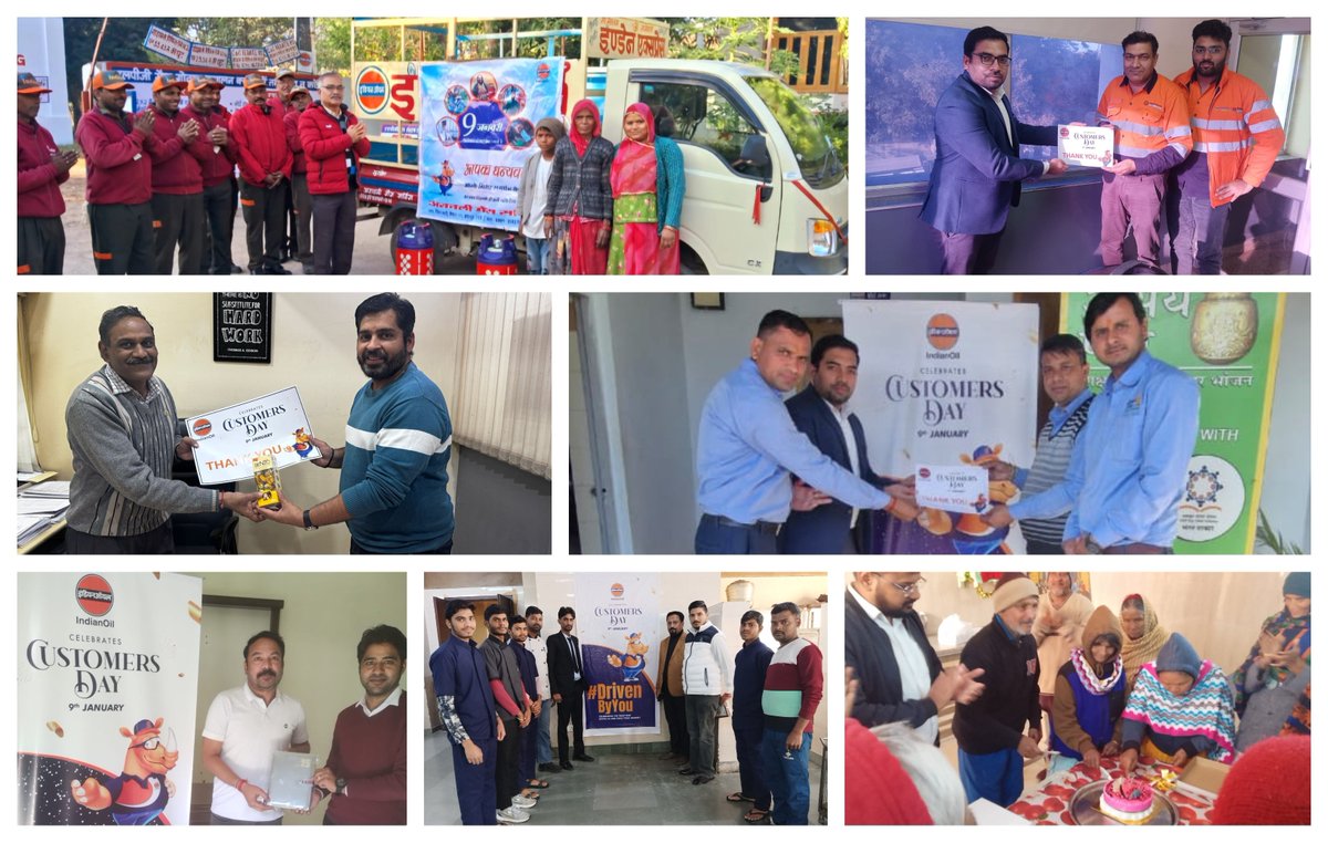 At the core of everything we do —our esteemed customers!
From households to industries, your loyalty fills our heart with gratitude &amp; reinforce our commitment to serve you with excellence.
<a href="/IndianOilcl/">Indian Oil Corp Ltd</a> Jodhpur IDO extend heartfelt Thanks to valued customers.
#IndianOilCustomerDay