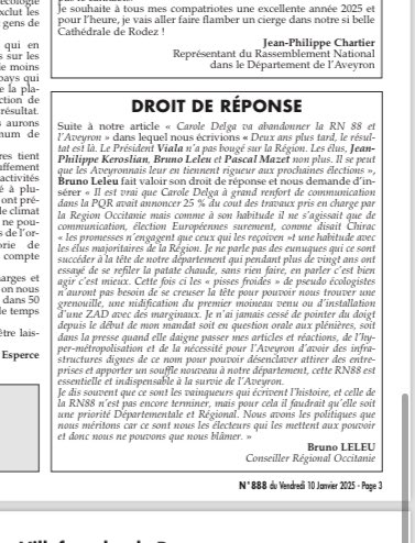 BrunoTeh's tweet photo. Mon droit de réponse dans le @LeNouvelHebdo de cette semaine .
#Aveyron #RN88 #Occitanie https://t.co/KwNeTb8ZSm