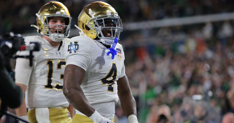 AndyStaples's tweet image. Notre Dame tailback Jeremiyah Love: “We want to play Ohio State.”

on3.com/news/notre-dam…