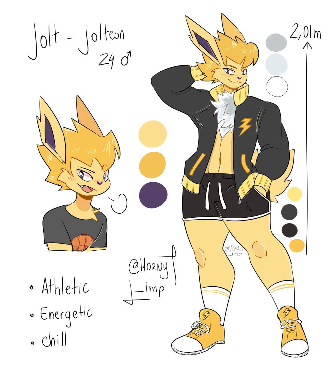 Horny_Imp's tweet photo. New boy, Jhonathan "Jolt", my #jolteon!
Athletic cutie looking to make some new frieds... taller then any other eevolution up till now, it does get him a little lonely........
#furry #himbo #jolteon #pokemon #eevolution https://t.co/ehdSQF1Oog