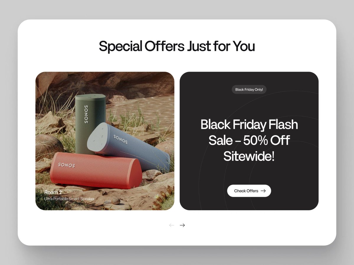 sitexflow's tweet image. E-commerce landing page ⚡ design for sound 🎧 gadgets UI/UX a great combination of animation, ❤️modern minimal style &amp;amp; theme 

SiteXflow web design &amp;amp; inspiration junction, we starting this community based on web/app, ui/ux designing, Showcasing and connecting with latest trend.