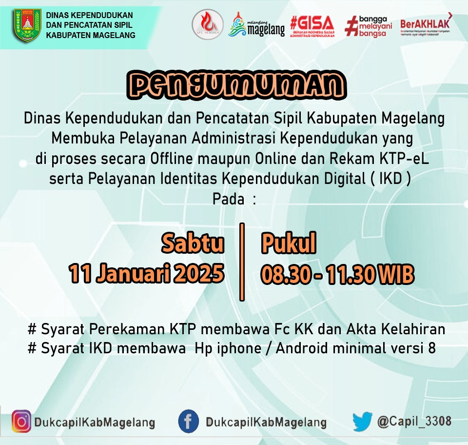 Disdukcapil Kab Magelang (@capil_3308) on Twitter photo 