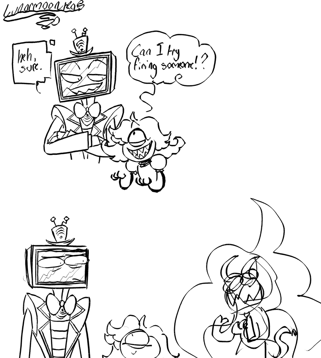 #hazbinhotelfanart #Niffty #Vox #myart #doodles Idea I had based on an au where these two become friends