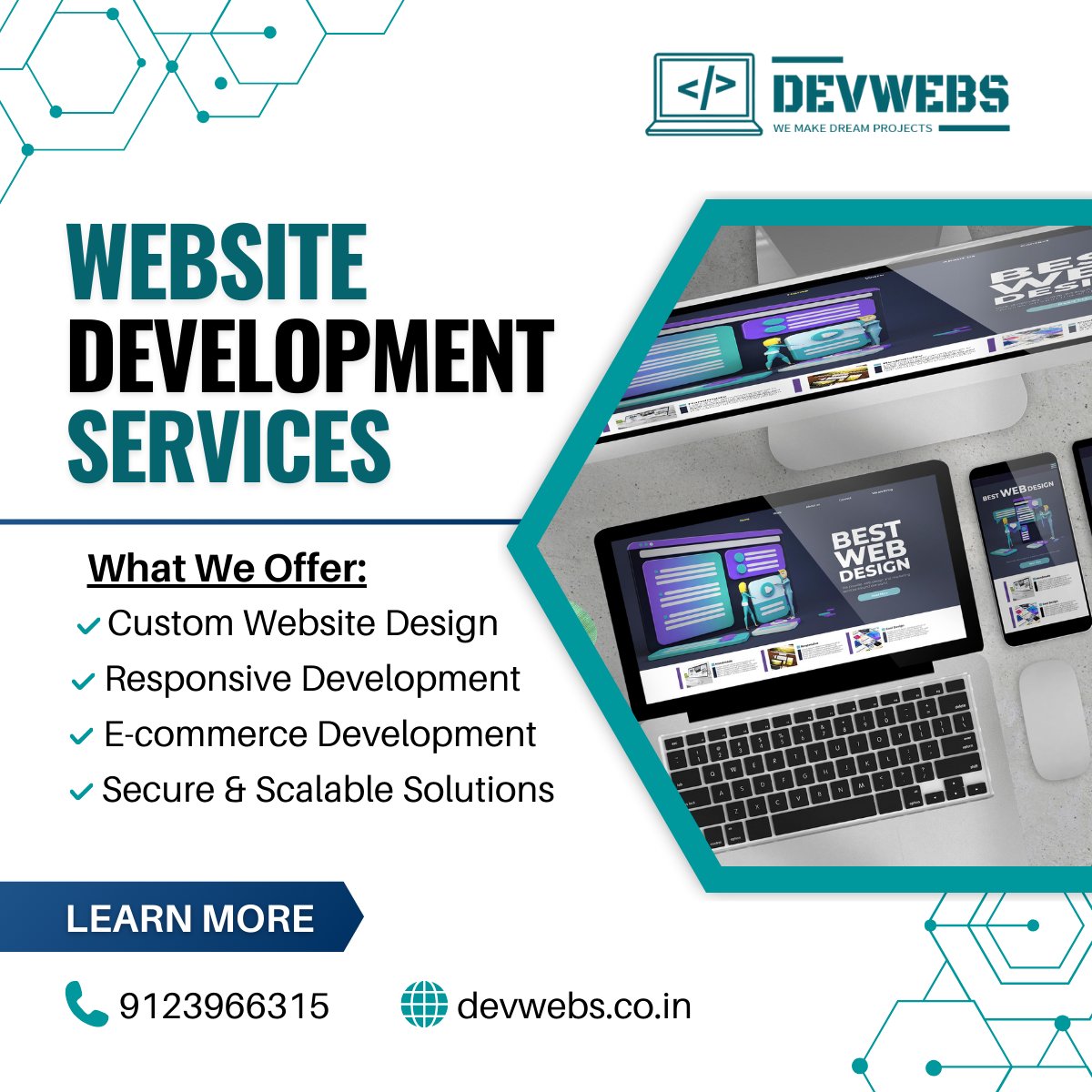 DevwebsS's tweet photo. 🌐 Get the Perfect Website for Your Business!
Custom designs, responsive layouts, and secure platforms—only at https://t.co/qn656qvWtv!
📞 9123966315

#WebsiteDevelopment #WebDesign #ResponsiveDesign #Ecommerce #OnlineSuccess #DEVWEBS https://t.co/m7xCWDwSgv